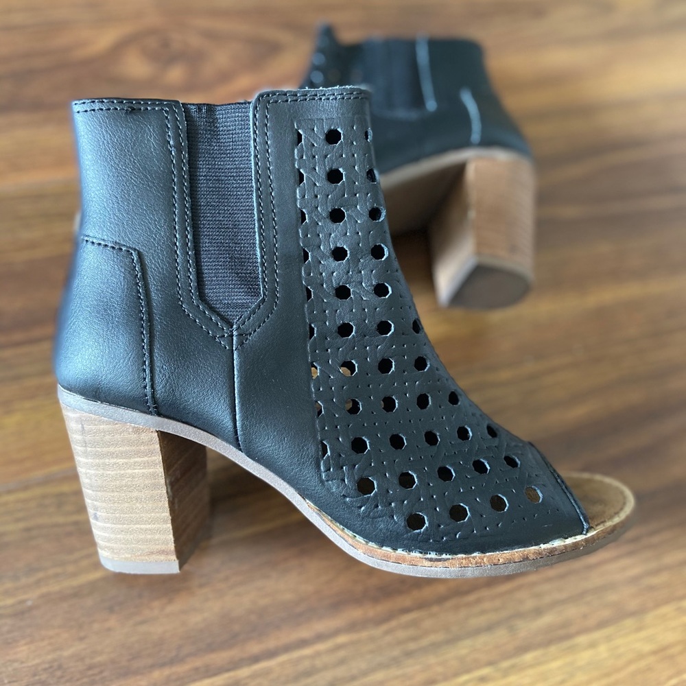TOMS Peep Toe Booties